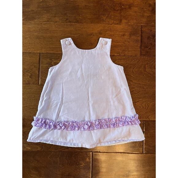 Mulberry Street Toddler 24 Month Cotton Dress Lavender With Gingham Ribbon USA - Picture 1 of 7
